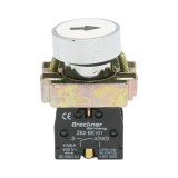Buton comanda cu revenire alb si marcaj sageata 1NO, 400V/10A, LAY5 Breckner Germany