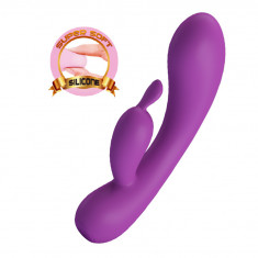 Vibrator Pretty Love Grace, 12 Moduri Vibratii, Silicon Super Soft, Mov, 16.5 cm