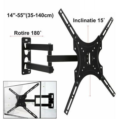Suport TV 14&amp;#039;&amp;#039;- 55&amp;#039;&amp;#039; cu Brat Reglabil, JR-117B-2 foto