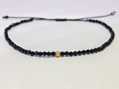Bratara cu o biluta de aur 14k si piatre spinel foto