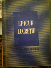 Epicur, Lucretiu, studii de C.I. GULIAN, M. BREAZU foto