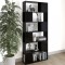 Gossi biblioteca/separator camera, negru, 80x24x186 cm, pal