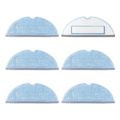 Set 6 lavete de inlocuire pentru aspiratorul robot Xiaomi Roborock K Kumeed, 29.4 x 11 cm, microfibra, albastru
