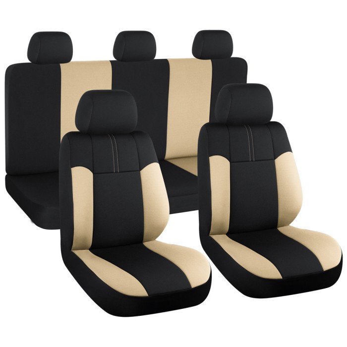 Set huse scaune Dacia Logan II (2012-2020) Trend Negru-Bej