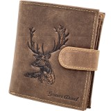 Portofel Barbati Piele Naturala Green Deed Editie Limitata, 13x13x2 cm