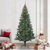VidaXL Pom de Crăciun artificial pre-iluminat cu 300 LED Verde 240 cm 3396788