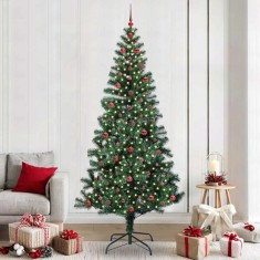 vidaXL Pom de Crăciun artificial pre-iluminat cu 300 LED Verde 240 cm 3396788