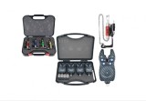 Set 4 Avertizori Baracuda TLI10 + 4 Swingere Iluminate LED, Valigeta Transport, Pescuit Crap