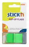 Film Index Autoadeziv 45 X 25mm, 50 File/set, Cu Dispenser, Stick&quot;n Pop-up - Verde