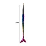 Pensulă profesională pentru unghii &ndash; coadă de sirenă, 7mm, ADL