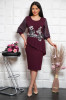 Rochie de ocazie Bell Marsala - 56Marimea