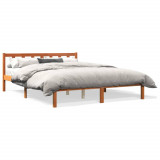 VidaXL Cadru de pat, maro ceruit, 160x200 cm, lemn masiv de pin