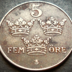 Moneda istorica 5 ORE - SUEDIA, anul 1948 * cod 3424