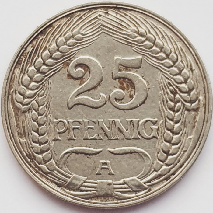 3070 Germania 25 pfennig 1910 Wilhelm II - A km 18