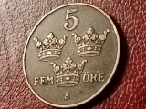 5 ore 1929 Suedia, stare EF [poze]. Discount conform descriere [10 - 20 %. Vezi descrierea.]., Europa