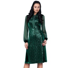 E1022-12 Rochie eleganta cu maneca lunga