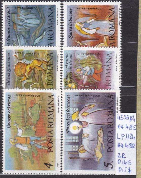 1987 Basme Petre Ispirescu LP 1184 MNH