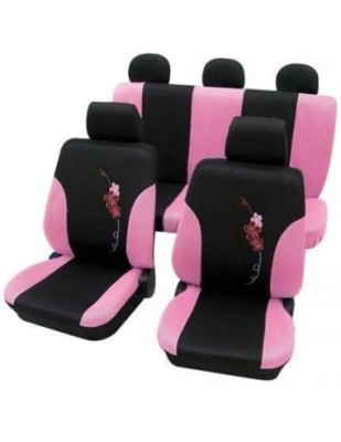 Set Huse Scaun Universale Flower Petex Roz foto