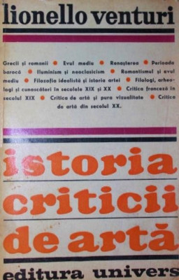 ISTORIA CRITICII DE ARTA foto