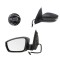 Oglinda exterioara Skoda Fabia, 12.2014-; Fabia, 07.2018-, Stanga, reglare electrica; carcasa neagra; incalzita; geam convex; cromat; 6 pini; cu semn