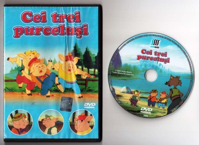 dvd animatii animatie desene animate dvd cei trei purcelusi subtitrat romana original