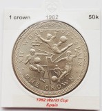 1902 Insula Man 1 crown 1982 Elizabeth II (World Cup) Spain km 93, Europa