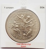 1902 Insula Man 1 crown 1982 Elizabeth II (World Cup) Spain km 93, Europa