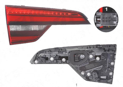 Stop spate lampa Audi A4/S4 (B9), 11.2015- Model Avant, spate, Stanga, partea interioara, AL (Automotive Lighting) foto