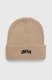 Unfair Athletics caciula din bumbac , culoarea bej, bumbac