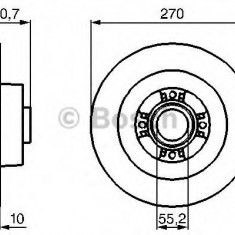 Disc frana RENAULT MEGANE II Grandtour (KM0/1) (2003 - 2012) BOSCH 0 986 479 196