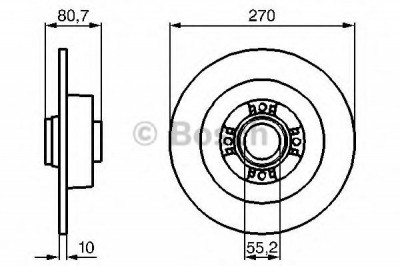 Disc frana RENAULT MEGANE II Grandtour (KM0/1) (2003 - 2012) BOSCH 0 986 479 196 foto