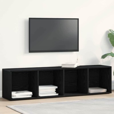 vidaXL Dulap pentru cărți Stejar negru 36 x 30 x 143 cm Lemn compozit foto
