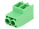 Regletă de conexiuni PCB 90&deg; 6,35mm 2 piste 41A
