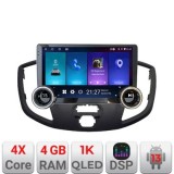 Navigatie Ford Transit V363 2015-2021 Edotec 4+64 10.5 inch Incell 1K android Wifi 5Ghz gps internet Kit-custom CarStore Technology