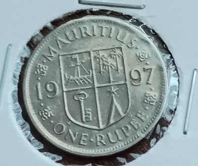 C50 - Moneda foarte veche - Mauritius - 1 rupee - 1997 foto