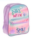 Ghiozdan Scoala Smile cu Pompon, Fata, Rucsac