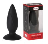 Dop Anal Silicon, Negru, 11 cm, Malesation