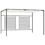 VidaXL Pavilion grădină acoperiș retractabil crem 3x4x2,3 m 180 g/m&sup2;