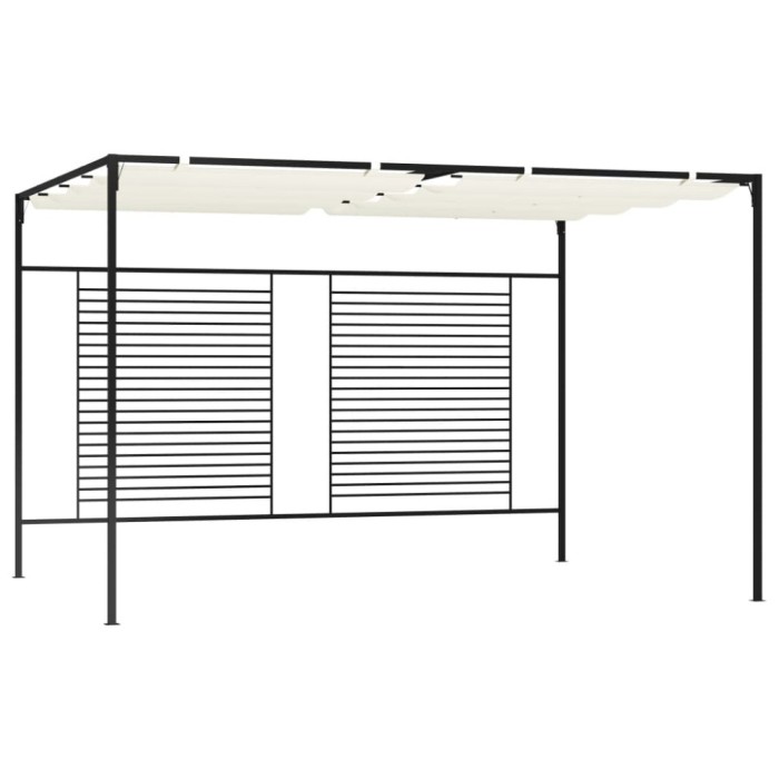 vidaXL Pavilion grădină acoperiș retractabil crem 3x4x2,3 m 180 g/m&sup2;