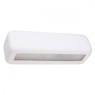 Lampă De Perete Subani Alb Ceramică 1 Bec Dreptunghiular Modern De Interior foto