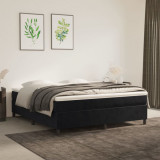 VidaXL Cadru de pat, negru, 180 x 200 cm, catifea