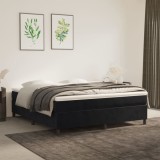 VidaXL Cadru de pat fără saltea, negru, 180x200 cm, catifea 3121134