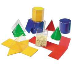 Forme geometrice pliante educative 2D si 3D, 16 piese