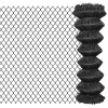 VidaXL Gard plasă de s&acirc;rmă, gri, 15 x 1,25 m, oțel 142425