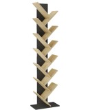 Cumpara ieftin BIBLIOTECA negru stejar sonoma 222 cm
