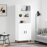 vidaXL Dulap &icirc;nalt, alb, 69,5x34x180 cm, lemn compozit