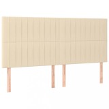 Cumpara ieftin Tablii de pat, 4 buc, crem, 90x5x78/88 cm, textil