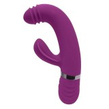 Vibrator rabbit PLAYBOY Tap That, pentru stimulare clitoris și punctul G, 10 funcții de mișcări ritmice, 10 funcții de vibrație, mov