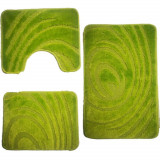 Cumpara ieftin Set 3 Covorase Baie NOVA HOME, 80x50 cm, Polipropilena Verde Lime, Set Covorase Baie, Covorase pentru Baie, Covoras pentru Baie, Covorase de Baie Plus