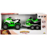 Cumpara ieftin Set Super ATV cu remorca si barca, Maxx Wheels, Verde